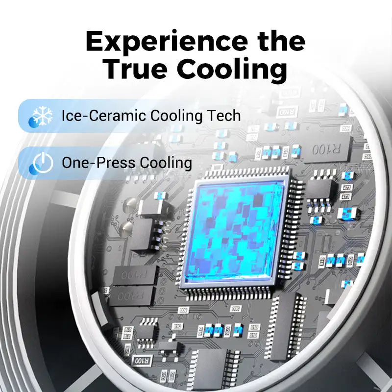 Mini Ice Cold Fan High-Speed Handheld Electric Fan 4000Mah USB Portable Rechargeable Outdoor Small Fan 100 Speed Adjustable