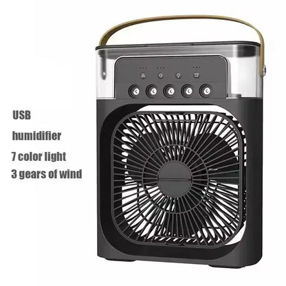3-In-1 Household Fan, Small Air Cooler with LED Night Light, Portable Air Conditioning, New